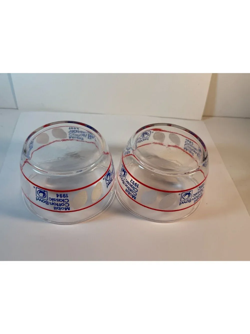 Vintage Football Mobil Cotton Bowl Classic 1994 Glass Snack Candy Cereal Bowl